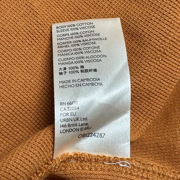 Anthropologie Top Womens Medium Cumin Waffle Knit Thermal Oversized Cotton Boho - Picture 9 of 9